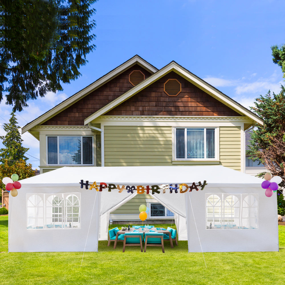 10x30ft White Outdoor Wedding Tent with Removable Sidewalls