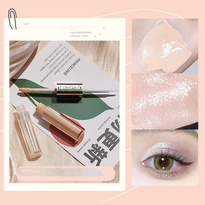 Double-Headed Eyeshadow Concealer Palette for Eye Makeup - Multiple Colors