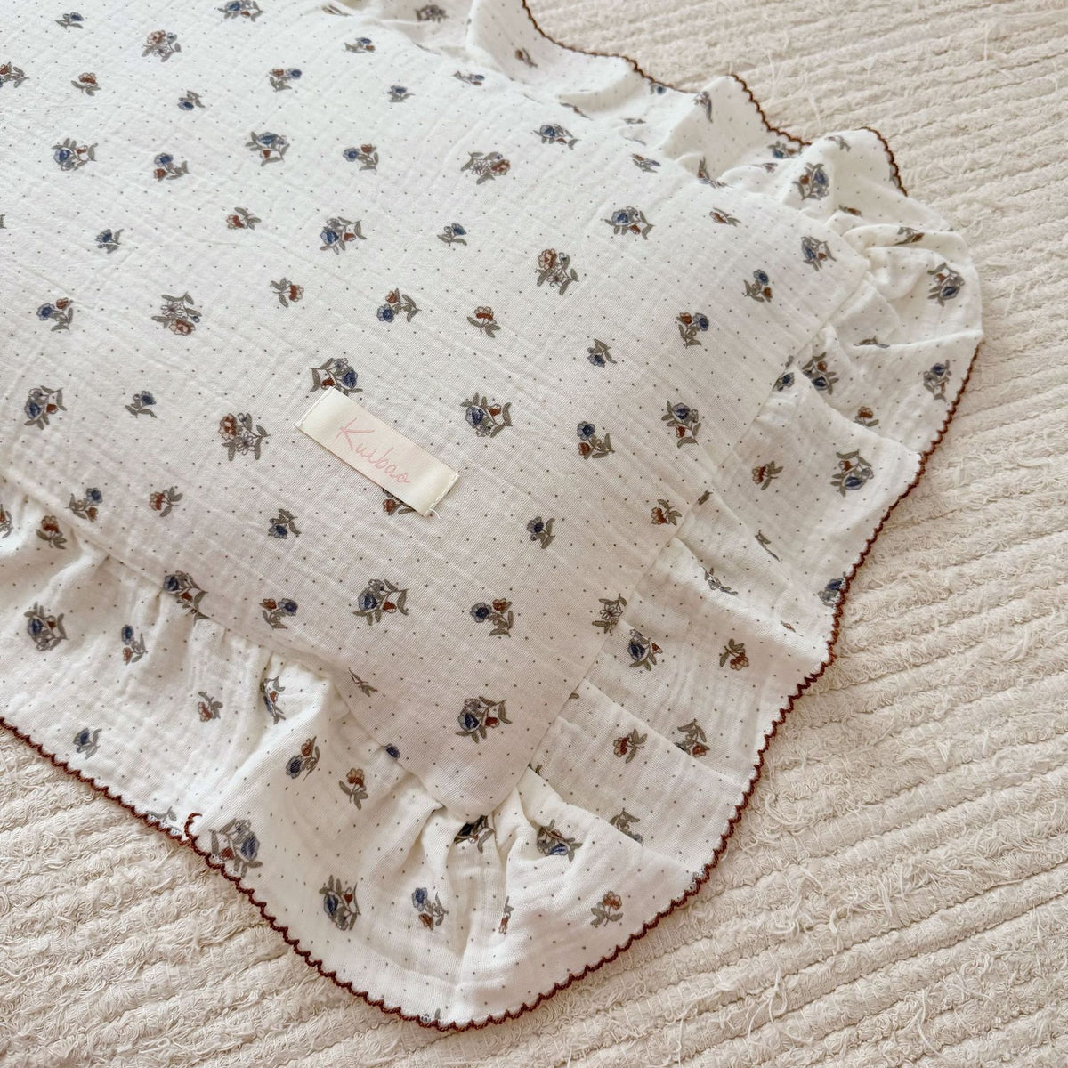 Korean Floral Cotton Gauze Pillowcase - Soft Home Bedding