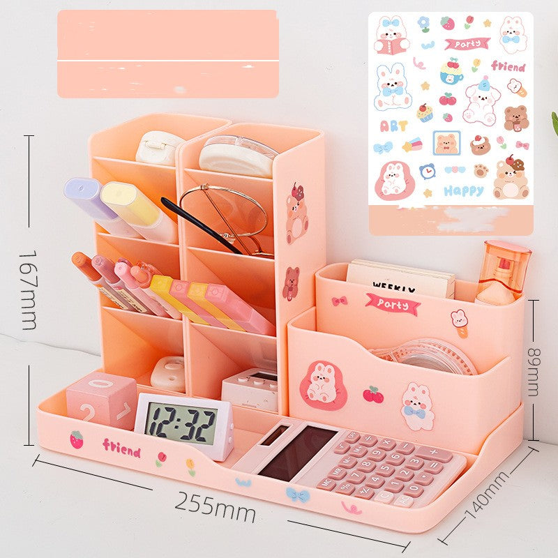 Multifunctional Pen Holder with Storage Box - Home Organization