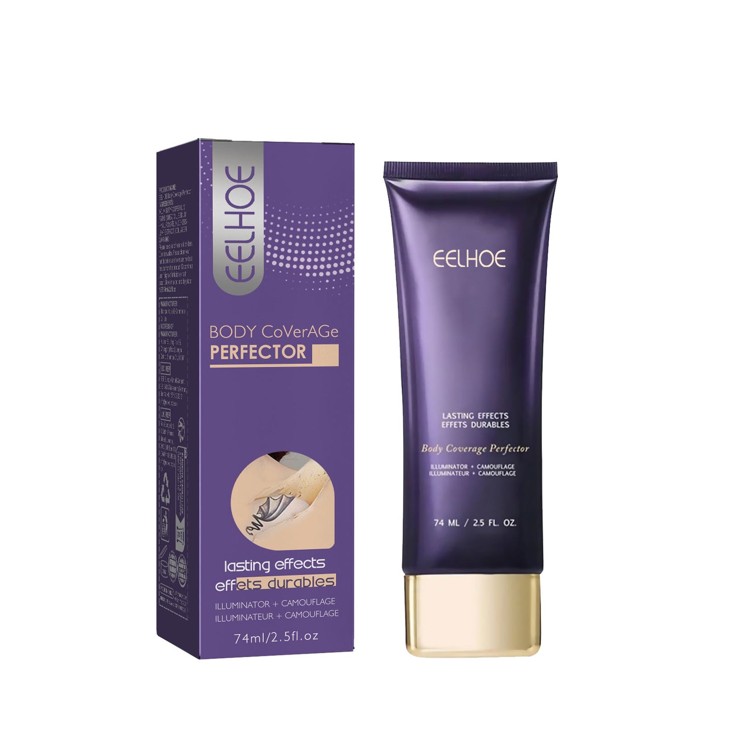 Body Concealer Repair Cream - Ivory White, 74ml, Waterproof, Scar & Tattoo Cover