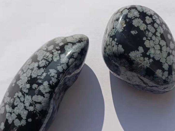 Natural Snowflake Obsidian Fish Tank Gravel - 2-3cm Crystal Decorative Stones 500g