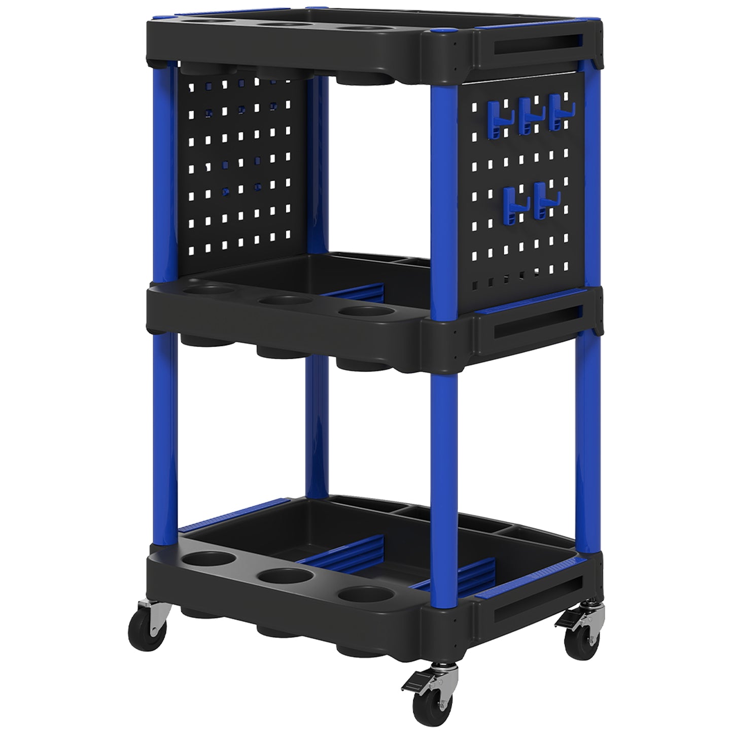 3-Tier Rolling Tool Cart - 200 lbs Capacity Utility Cart