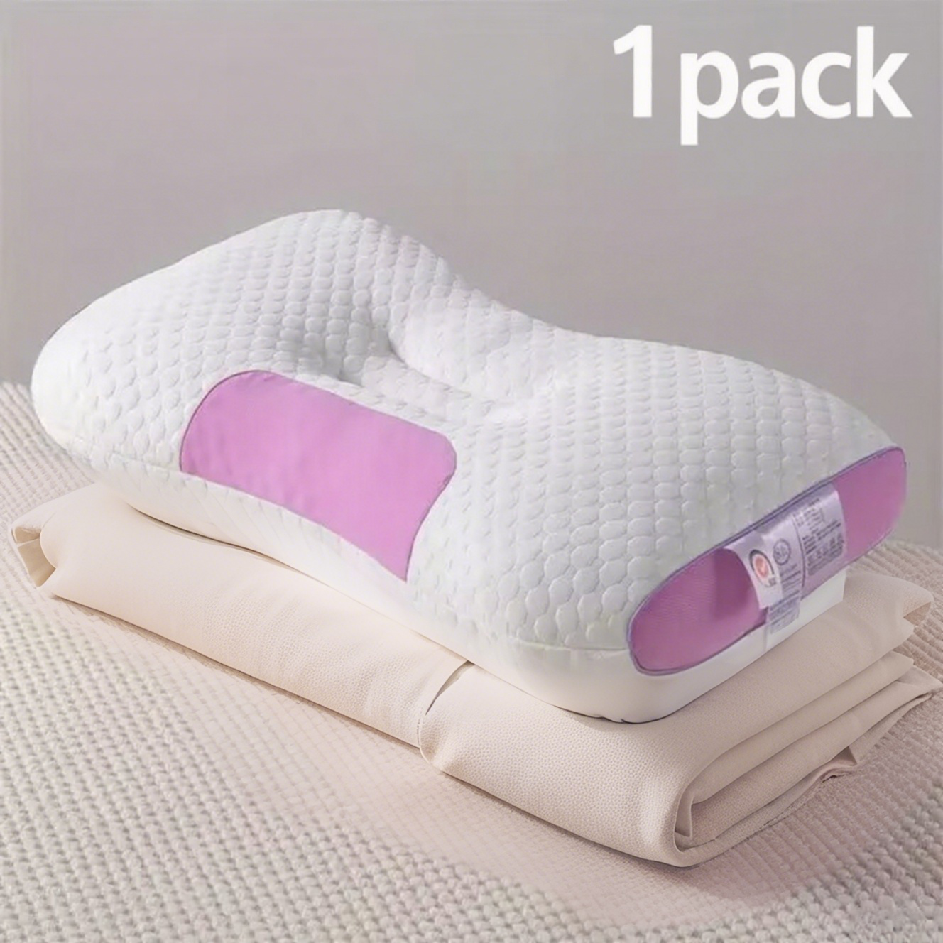 3D Knitted Cotton Massage Pillow - Soft Comfort for Naps