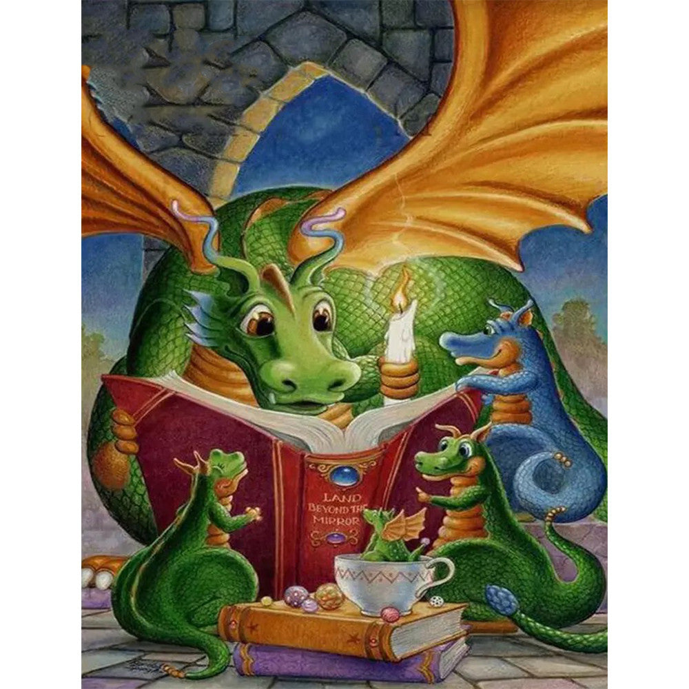 Diamond Painting Kit Cartoon Dragon Unicorn 5D Mosaic Art - Multiple Sizes & Styles