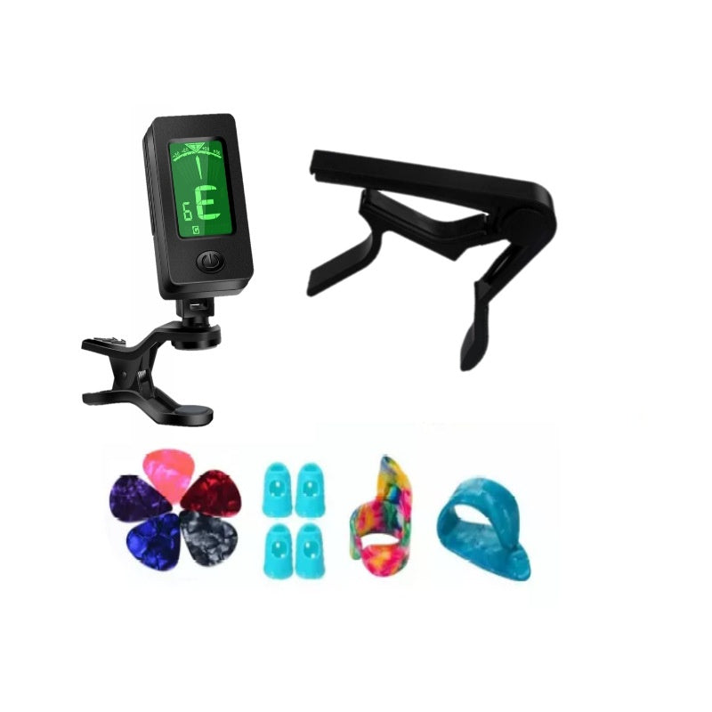 Guitar Accessory Set with Picks, String Nails & Pillow - Multiple Colors