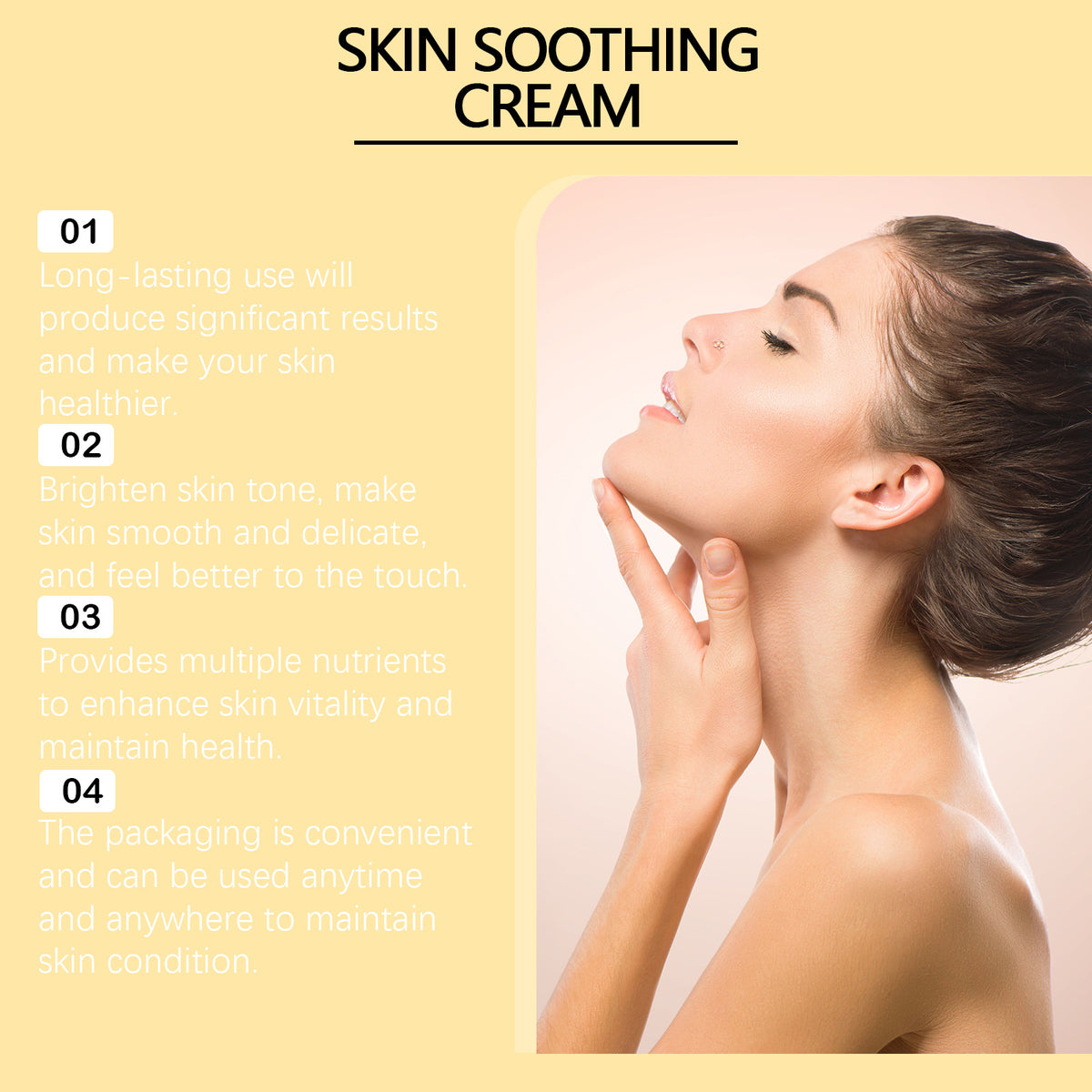 Moisturizing Face Body Skin Cream - 60g Nourishing Hydrating Moisturizer