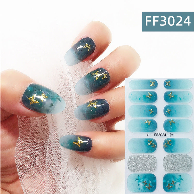3D Nail Art Crystal Nail Polish Film Full Paste Non-Toxic Durable Stickers