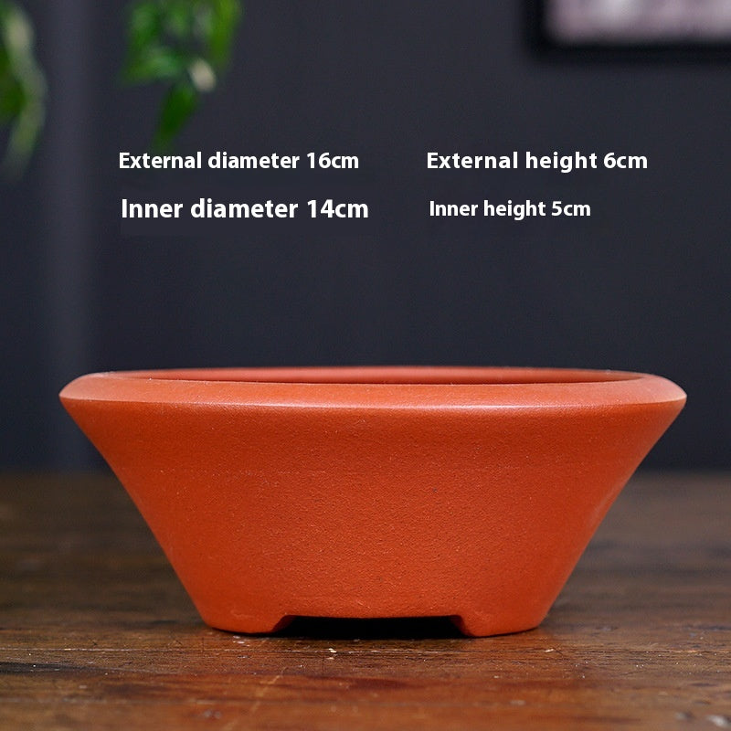Breathable Ceramic Flower Pot for Home Garden Office Balcony - Multiple Colors