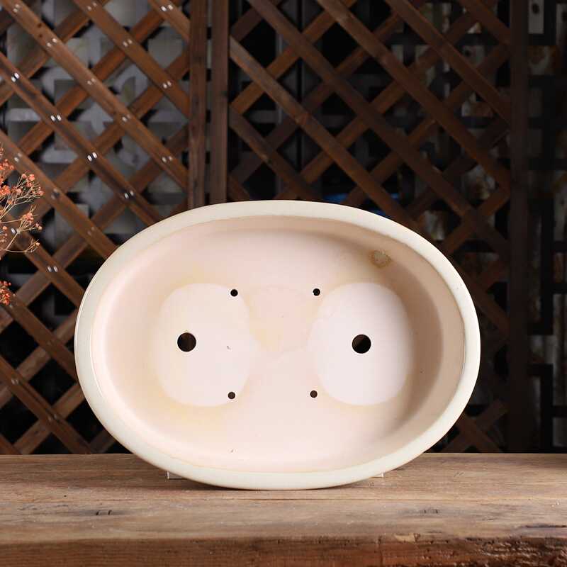 Portable Oval Yixing Clay Flower Pot for Home & Garden