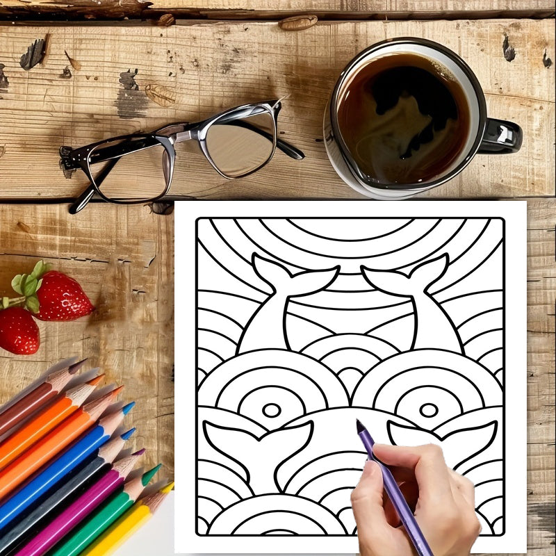 Adult Coloring Book - Mindfulness Patterns Stress Relief Art Set 28 Pages