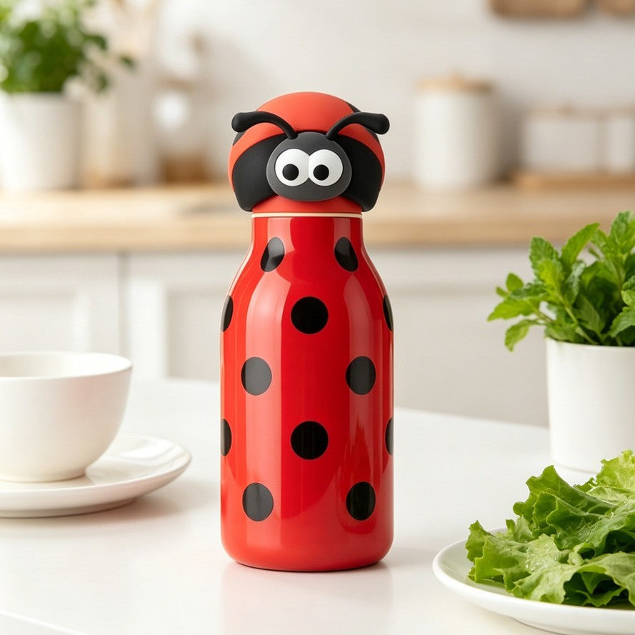 Insulated Kids Water Bottle with Straw - Keeps Drinks Hot or Cold