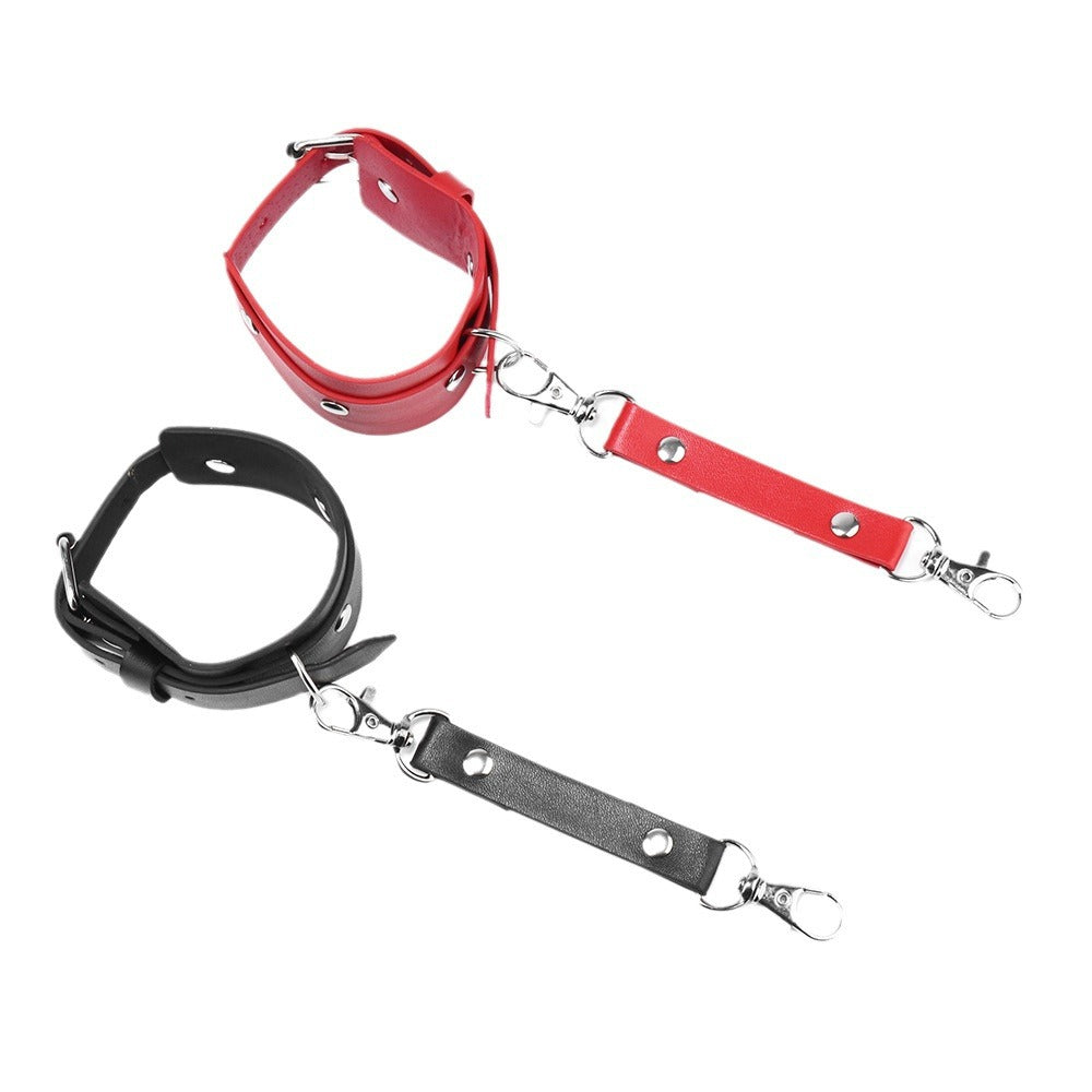 Adjustable Punk Style Handcuff Belt & Leg Ring Set for Couples