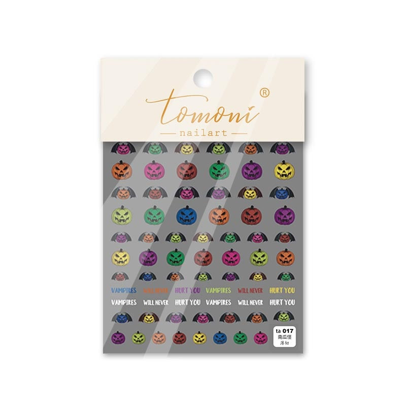 Nail Stickers Set Japanese Style Cartoon Pumpkin Nail Art Decals for All Variants