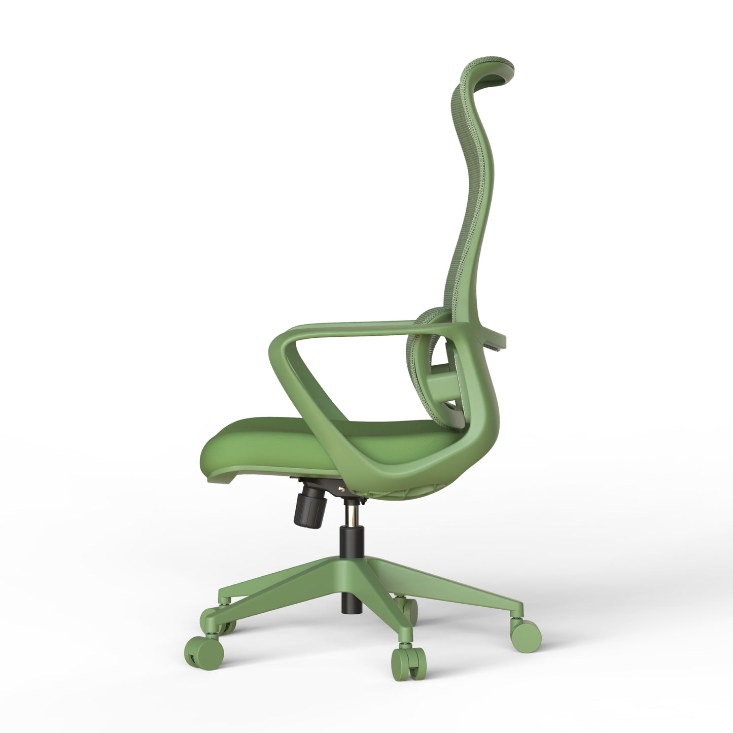 Ergonomic Green Office Chair with Adjustable Lumbar Support