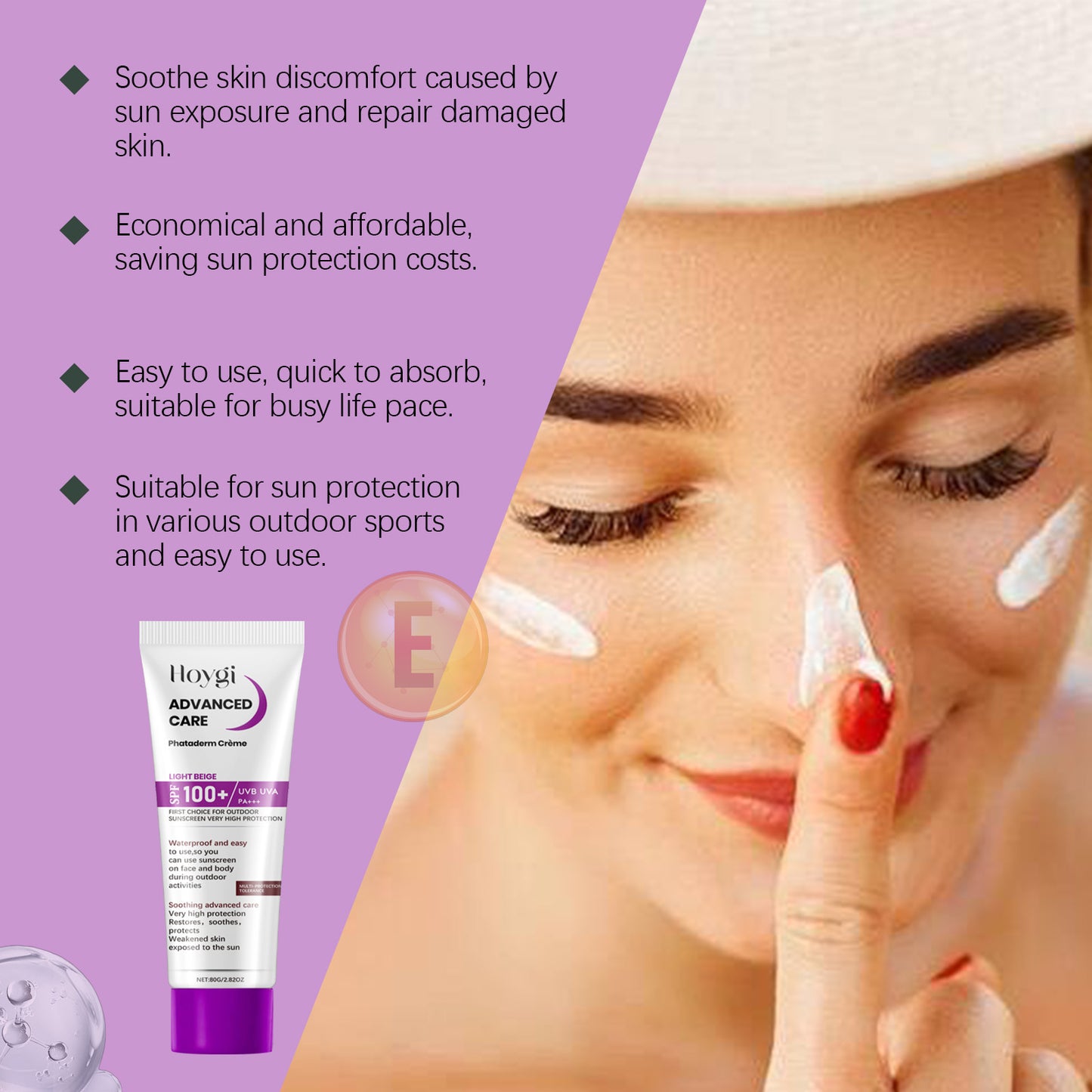Hydrating Sunscreen Cream with Centella Asiatica & Hyaluronic Acid