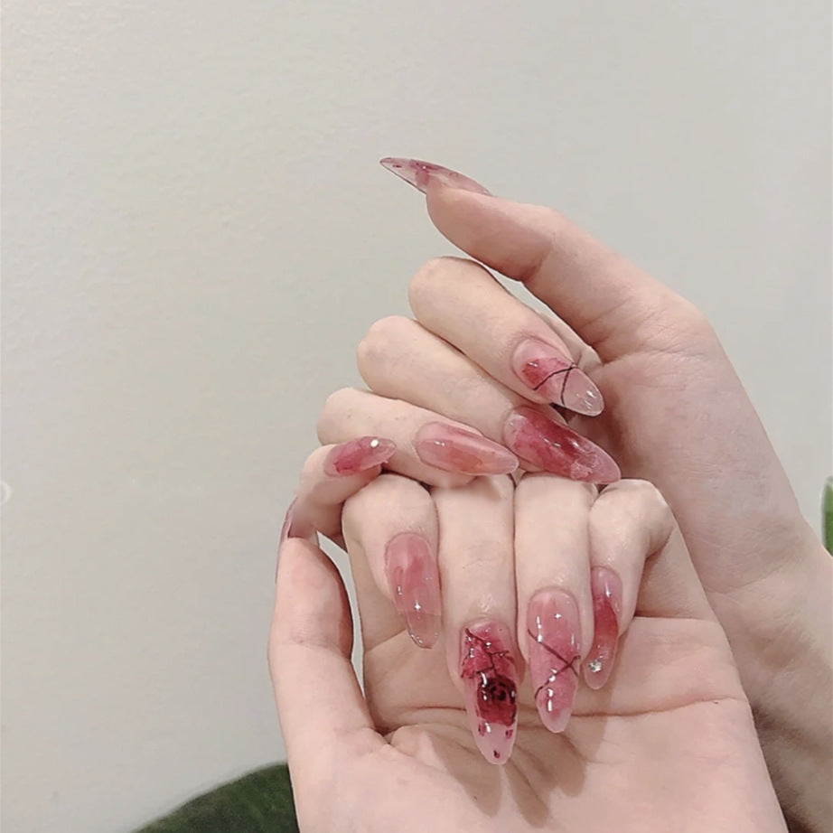 False Nail Sheet with Rose Pattern - Nail Art Tips & Accessories