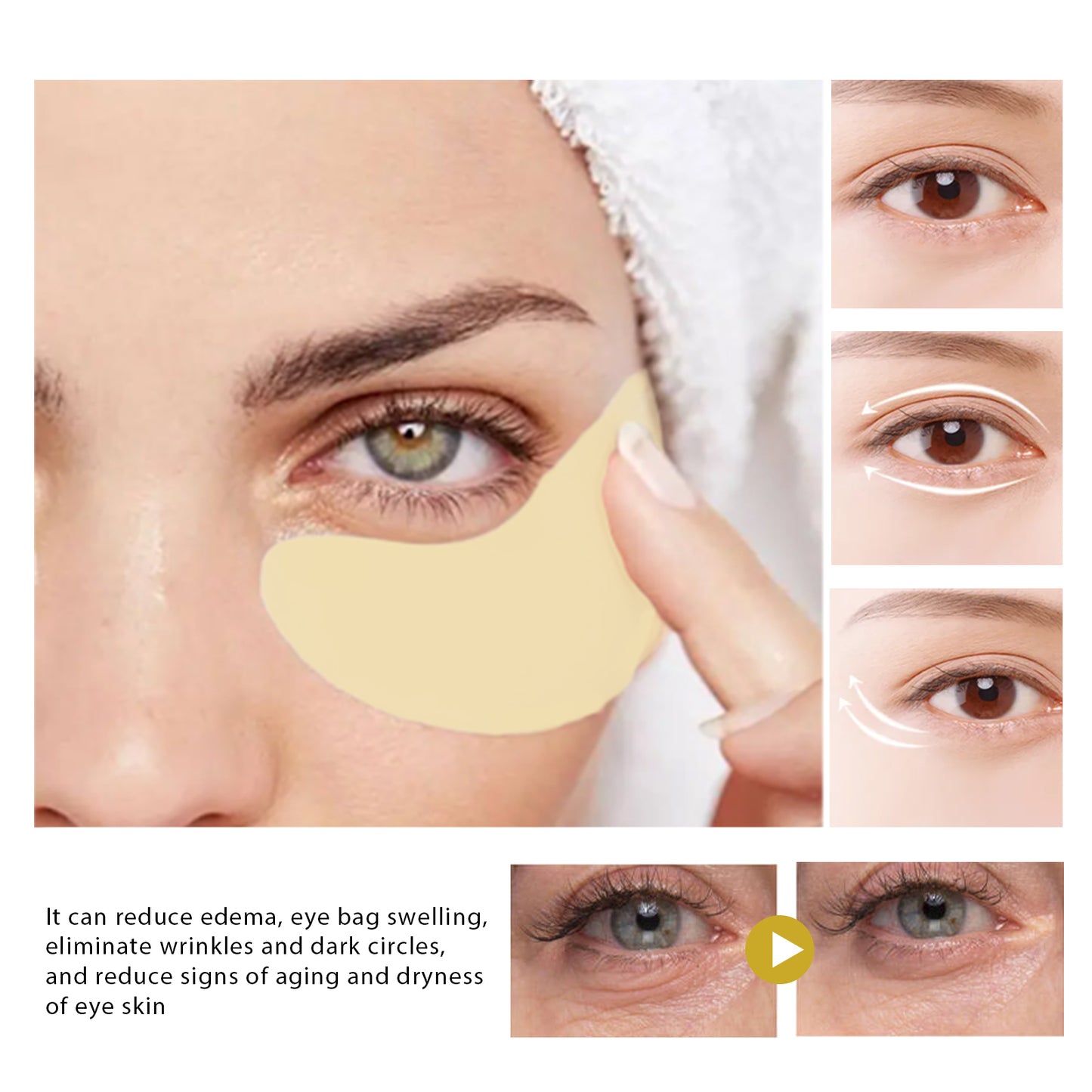 Retinol Eye Mask for Dark Circles and Fine Lines - 20 Pack