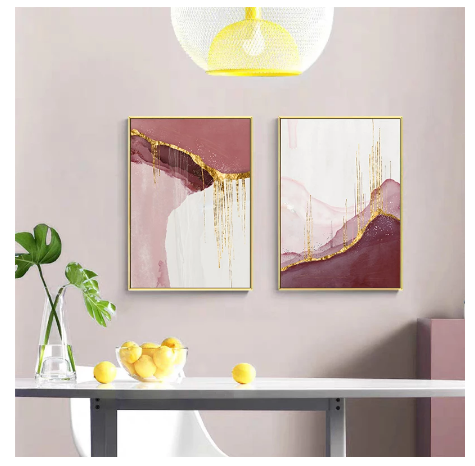 Abstract Purple Canvas Wall Art for Living Room - Modern Home Decor