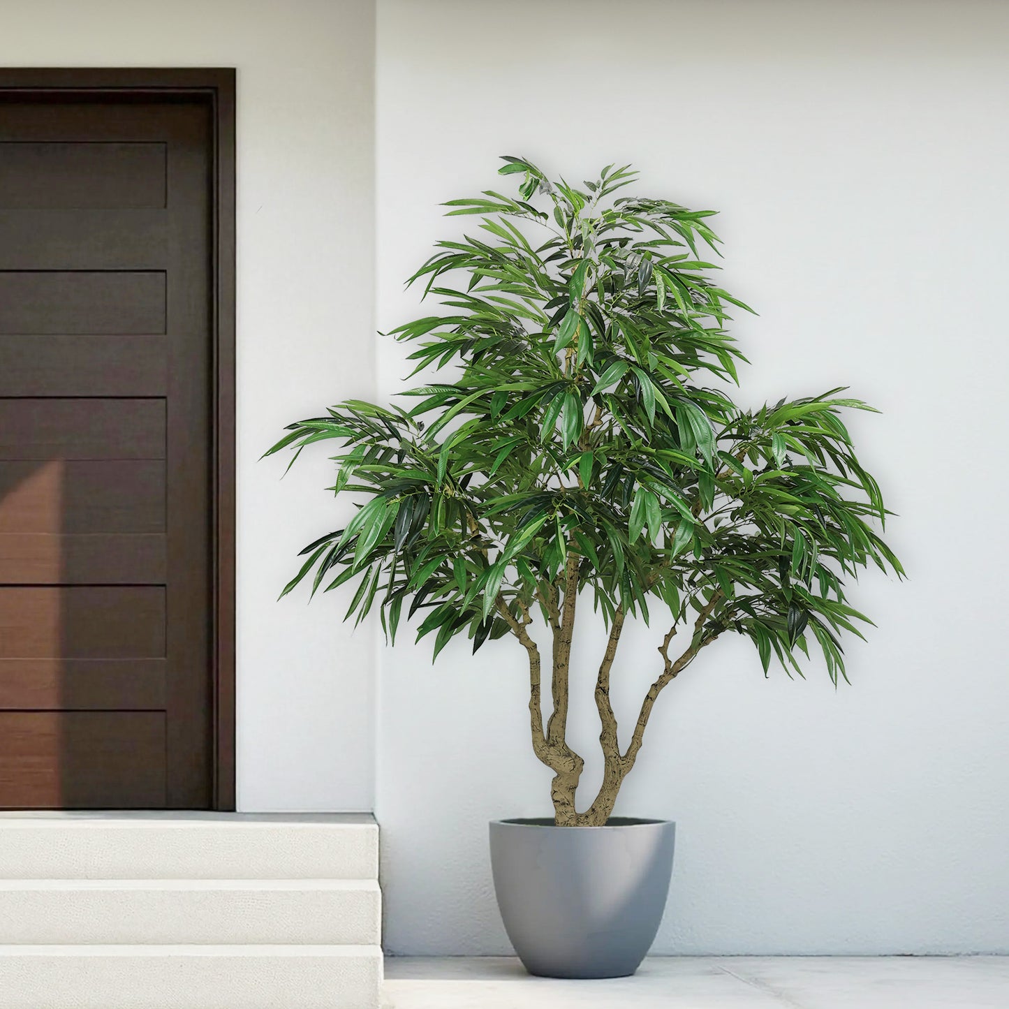 7FT Artificial Willow Tree - Green Faux Plant for Home & Office