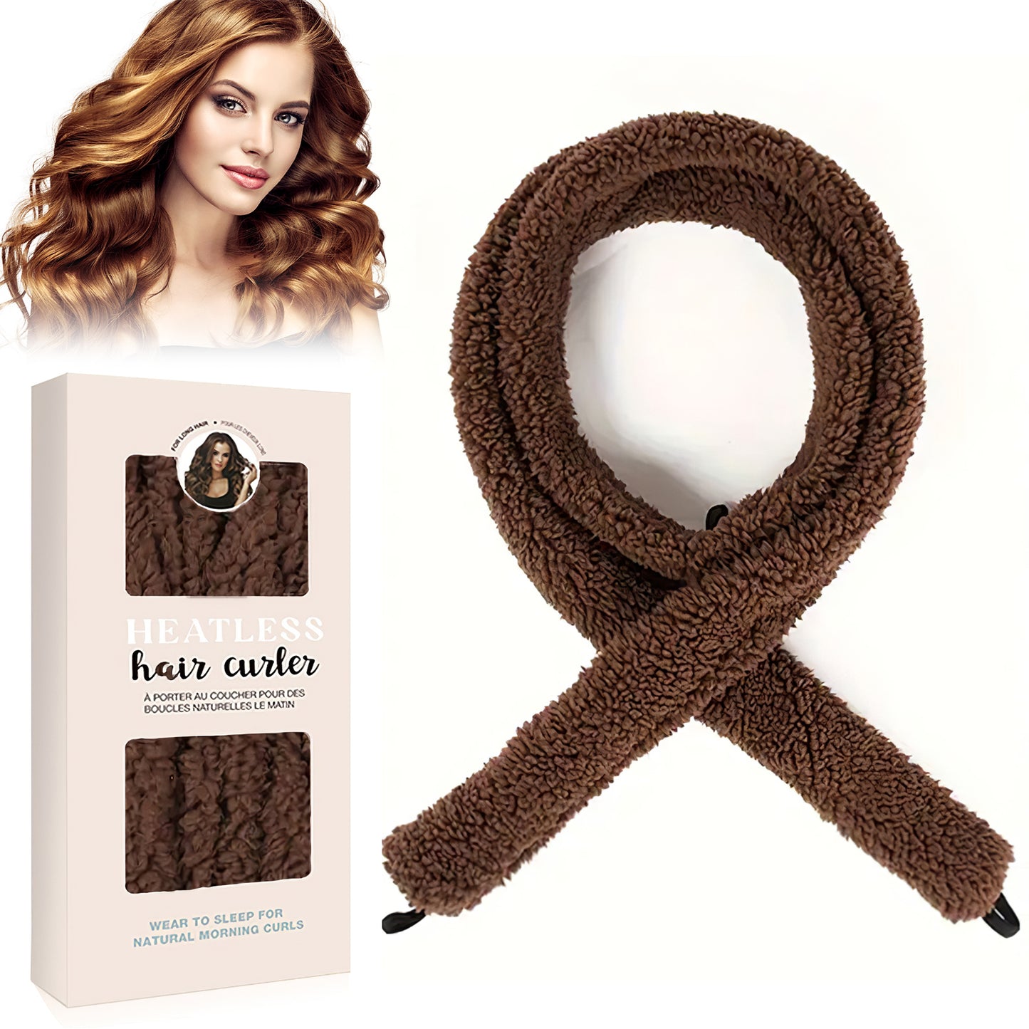 Satin Heatless Hair Curler Set - Overnight Frizz-Free Curling Rod