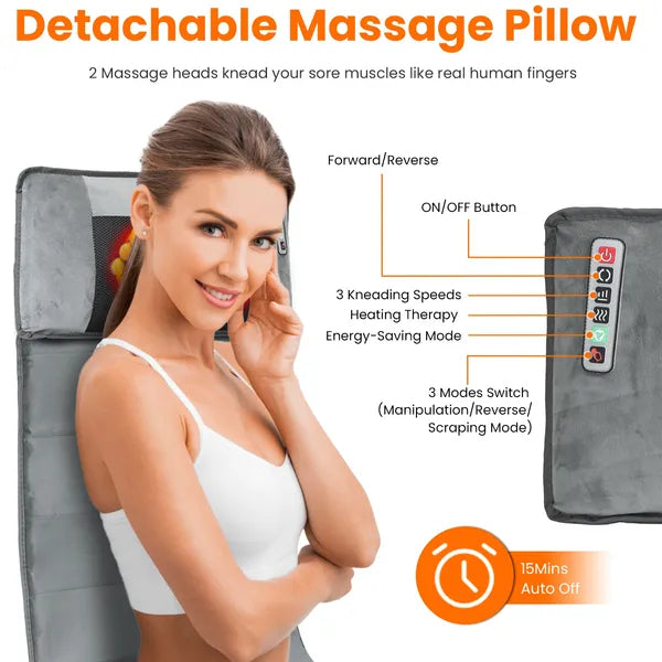 Full Body Electric Massage Mat with Heat & Vibration - Advanced