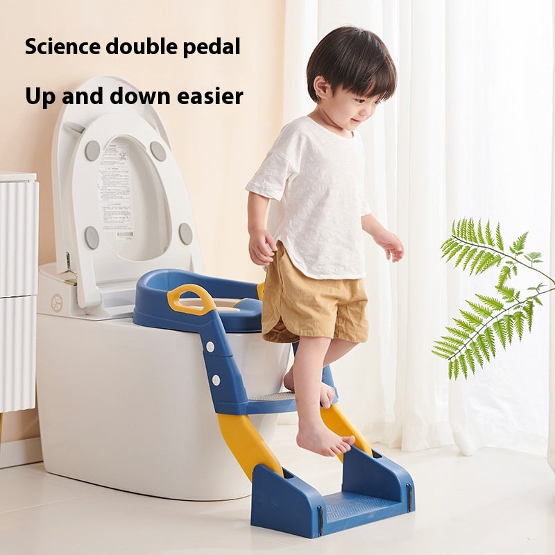 Two-in-One Baby Toilet Ladder with Stable Self-Contained Design - Multiple Colors