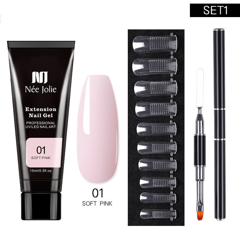 Nail Art Extension Glue Set with Brush & Sticker