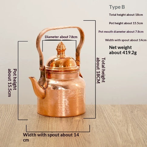 Ethnic-Style Copper Water Kettle for Tea and Tsampa - Portable Teapot
