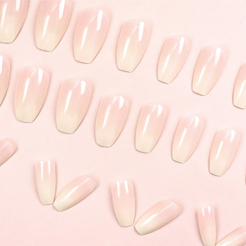 Pink Mid-Length Nail Sequins Set with Glue for Nail Art - Cute & Simple Design