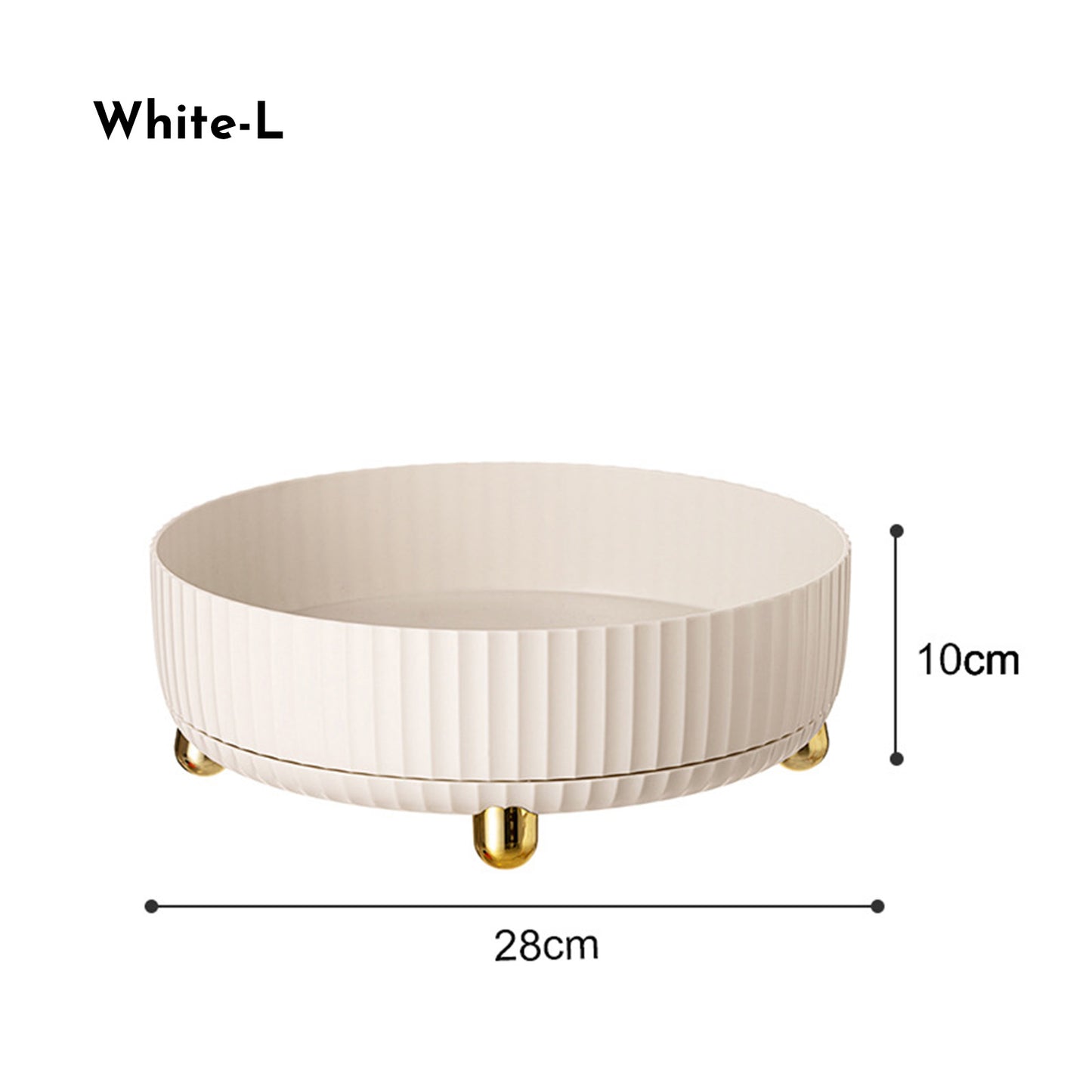 Rotating Makeup & Skincare Organizer Tray with Spin Storage for Vanity and Bathroom