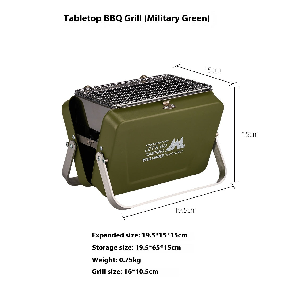 Portable Mini Barbecue Oven for Outdoor Use Foldable Camping Grill