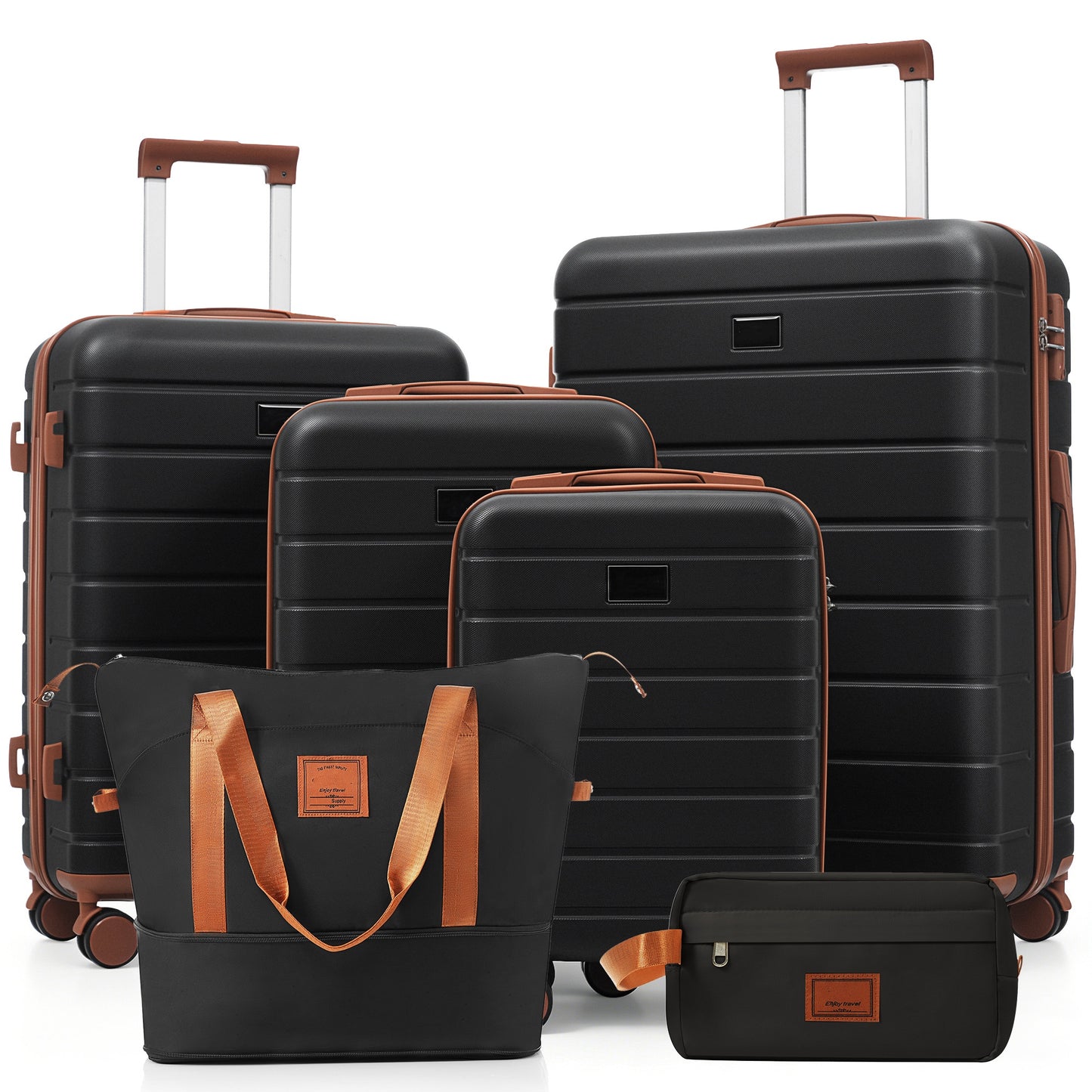 6-Piece Hardside Luggage Set with TSA Lock & Expandable Duffel Bag