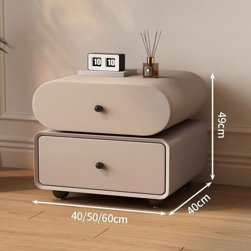 Luxury Solid Wood Bedside Table - Vintage Nightstand with Storage