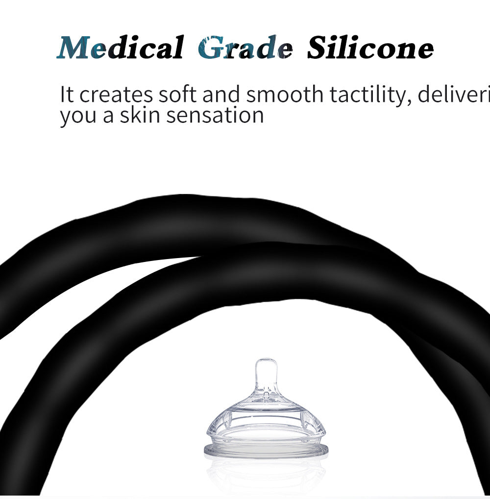 Men's Silicone Delay Ring Set - Luminous and Black Adjustable Cock Rings