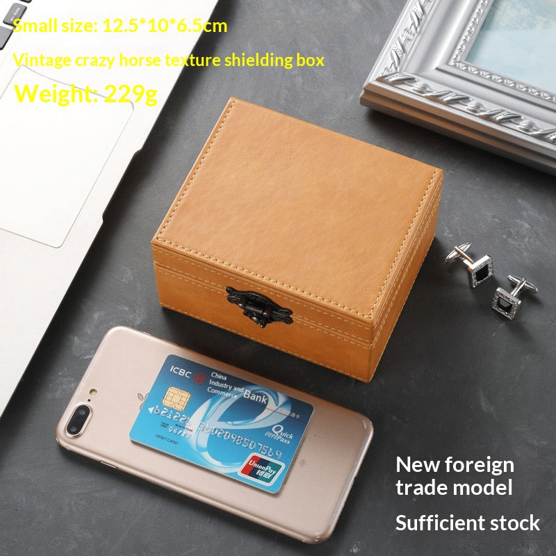Vintage RFID Car Key Case Leather Wallet Organizer for Men & Women