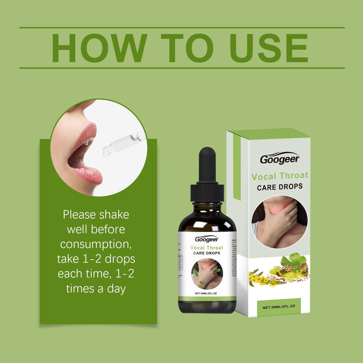 Vocal Throat Care Drops Body Treatment 59ML