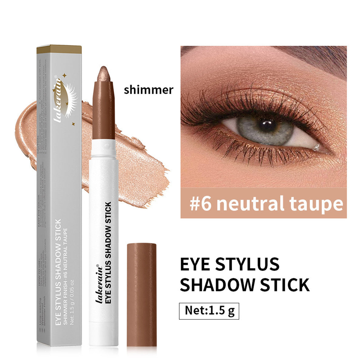 Cream Eyeshadow Stick - Long-Lasting, Waterproof, Multiple Colors