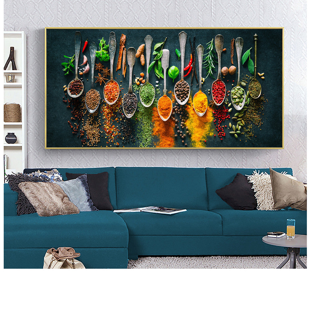 Herb and Spice Cooking Art Canvas Posters - Kitchen Wall Decor