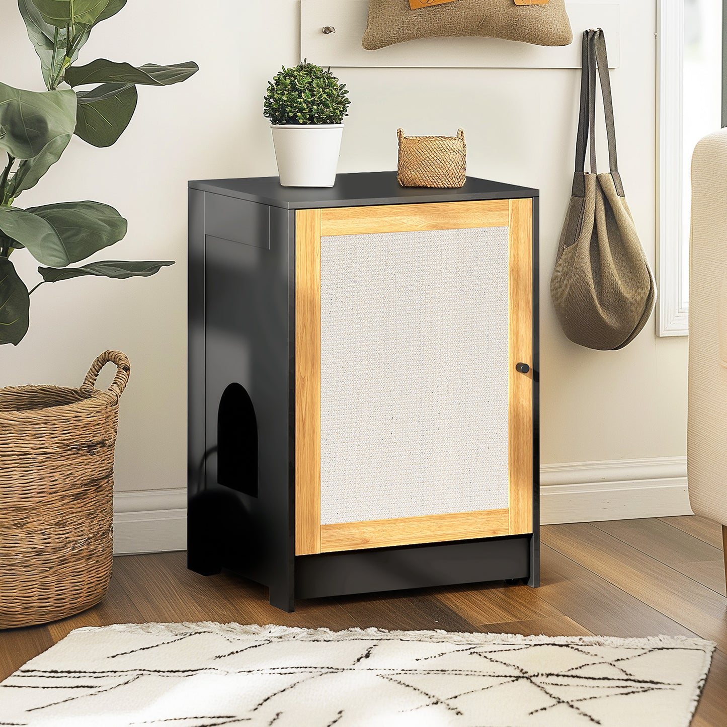 Cat Litter Box Enclosure, Hidden Washroom, Kitty End Table, Cabinet