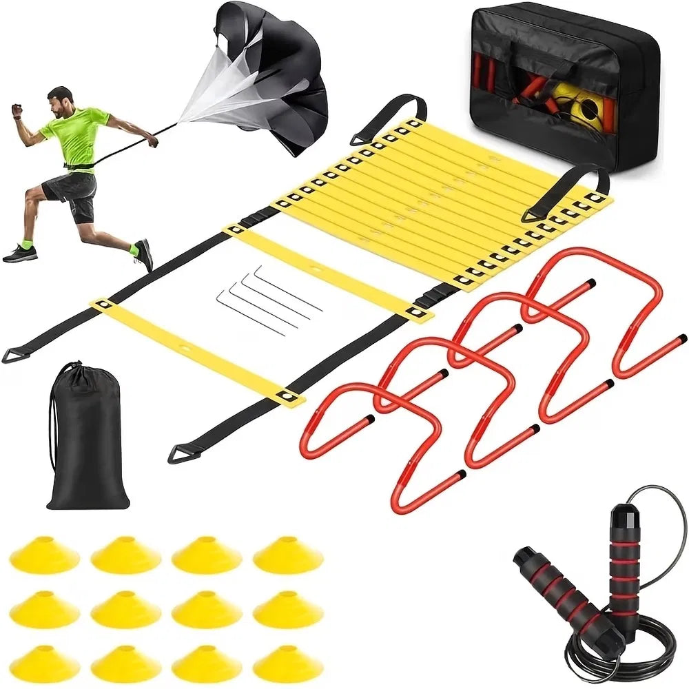 Adjustable Agility Ladder Training Set for Speed & Footwork Fitness