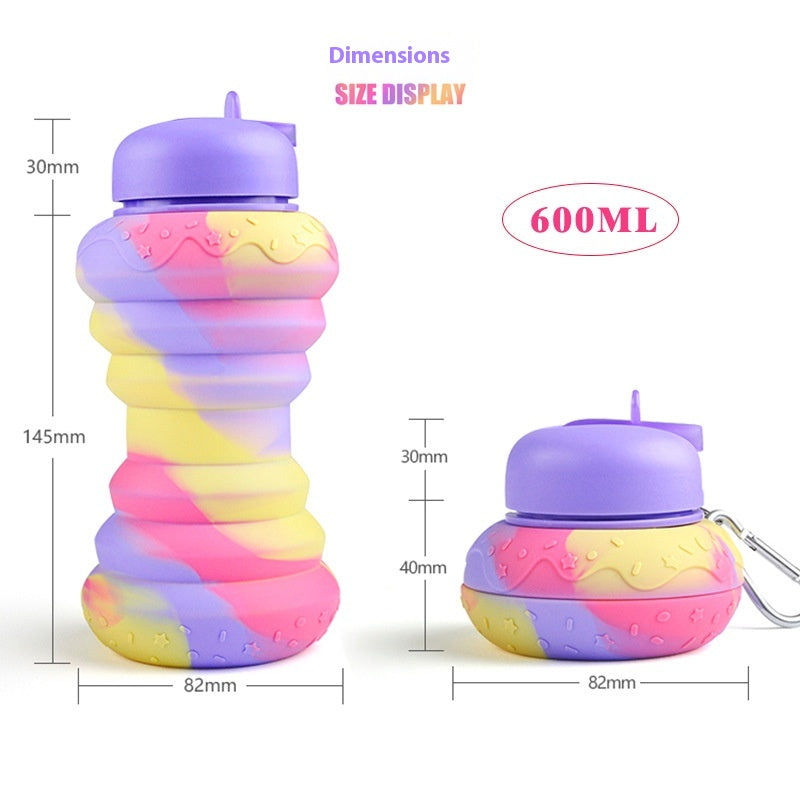 Creative Silicone Foldable Portable Water Bottle for Outdoor Sports & Travel