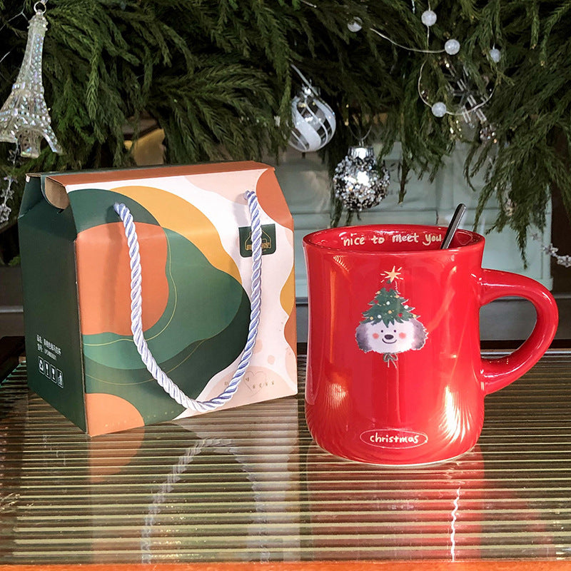 Christmas Pet Ceramic Mug Gift Set - Cute Holiday Water Cup with Gift Box