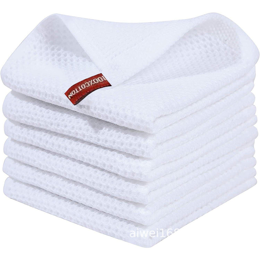Cotton Honeycomb Dishcloths - Absorbent Thickened Kitchen Cleaning Cloths Set