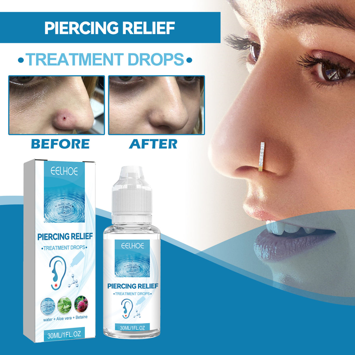 Piercing Repair Drops Mild Relief For Ear