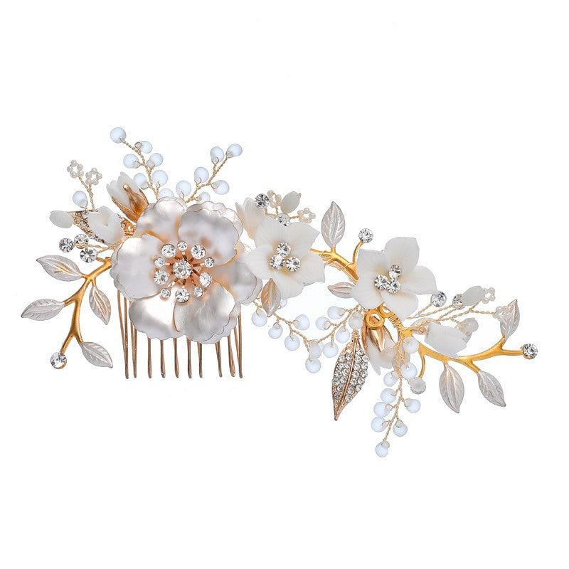 Handmade Ceramic Flower Hair Comb - Multiple Sizes