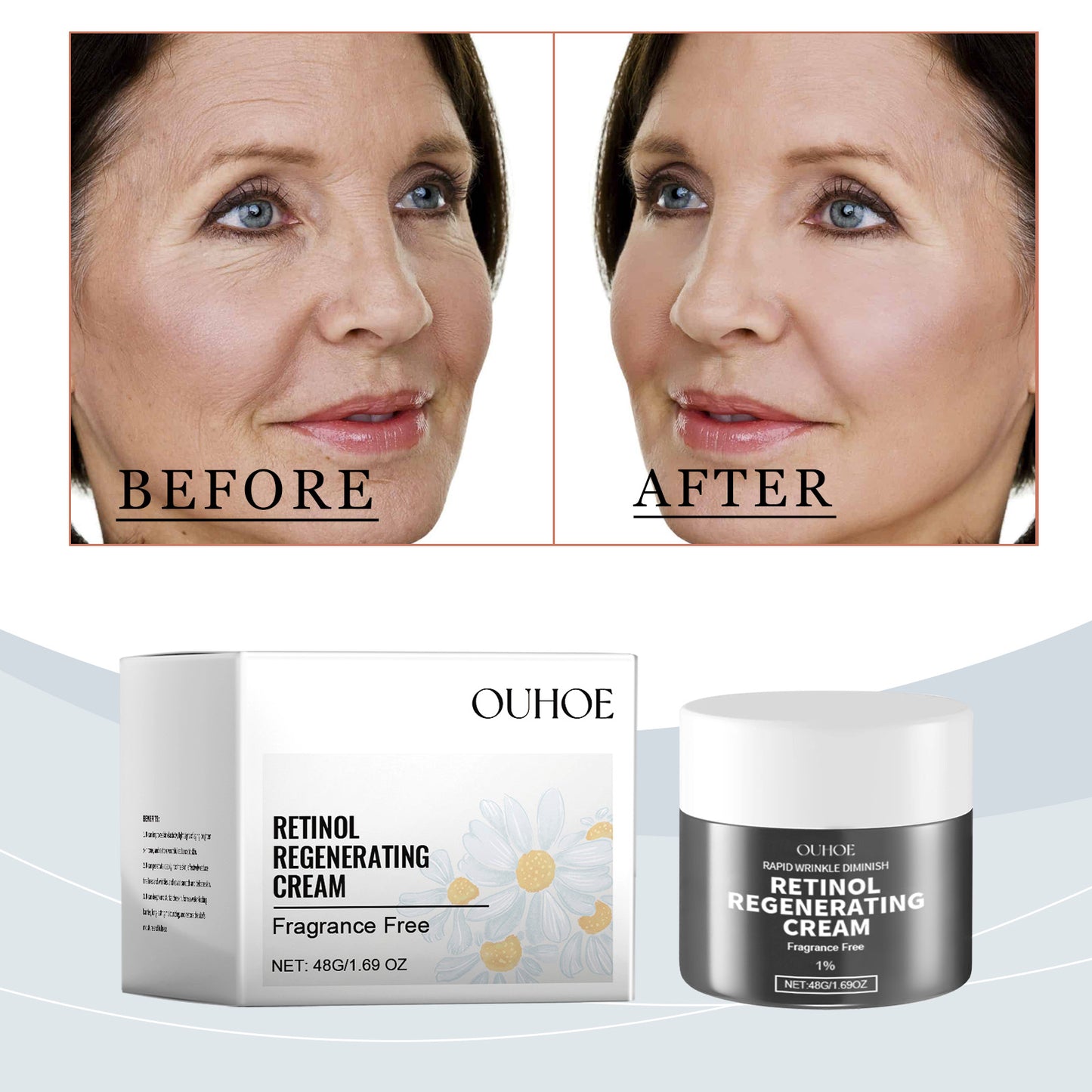 Retinol & Vitamin C Facial Cream - Hydrating Anti-Aging Skin Care