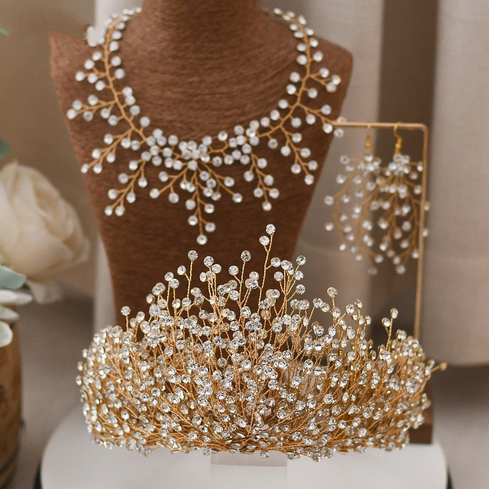Rhinestone Crown Wedding Headdress - Multiple Styles
