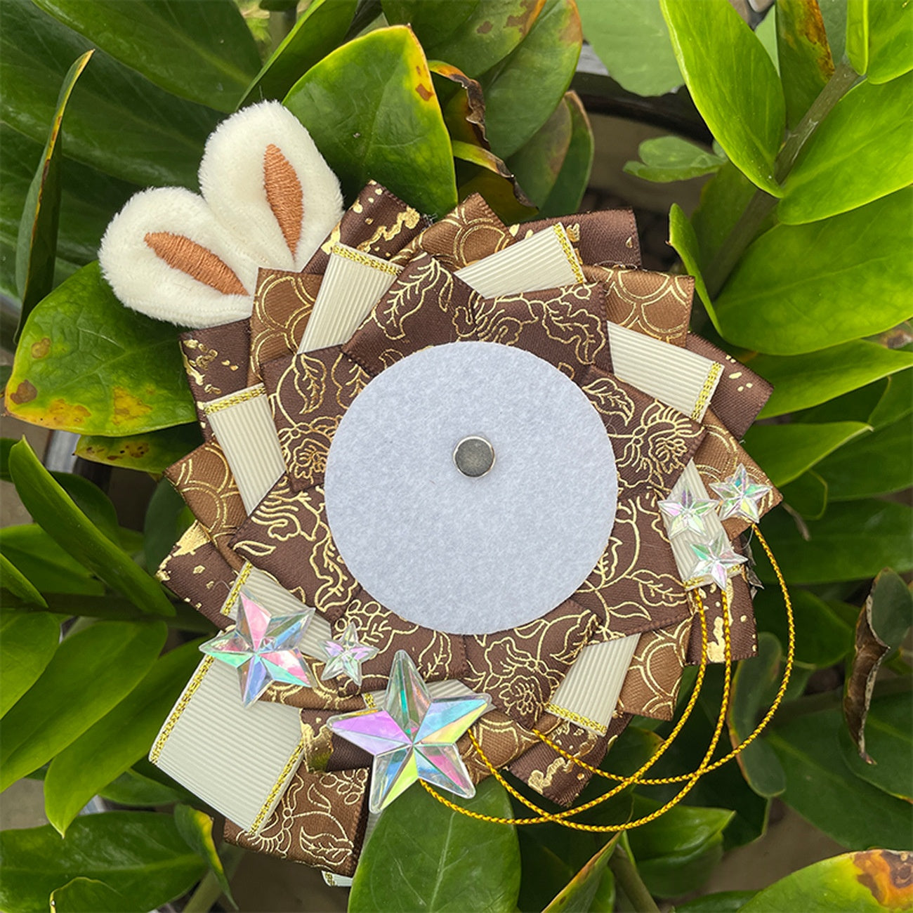 Decorative Badge Pain Bag Accessory - Unisex Wreath & Flower Ornament