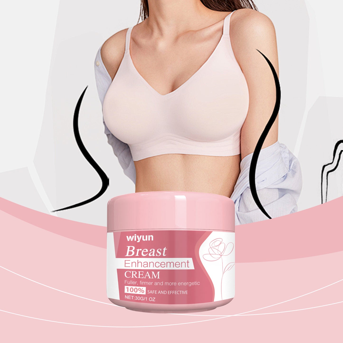 Nourishing Chest Cream with Ginseng & Vitamin E for Skin Elasticity